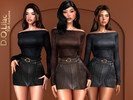 Sims 4 — Autumn Muse Set by DOLilac — Includes: (Top + Bottom)