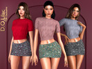 Sims 4 — Cozy Sparkle Set by DOLilac — Includes: (Top + Bottom)