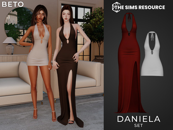 Sims 4 — By Beto - Daniela (Dress) by Beto_ae0 — Set of sexy and minimalist dresses with many colors