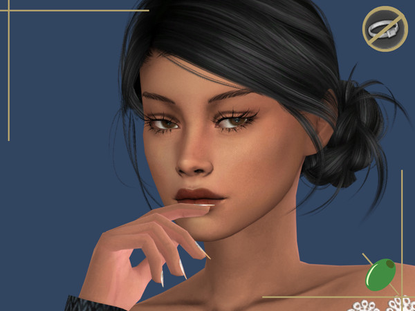 Sims 4 — Kylie 3D Lashes Rings Contradict by Pitted0live — Pointed long alpha style 3D eyelashes Top lash only swatches