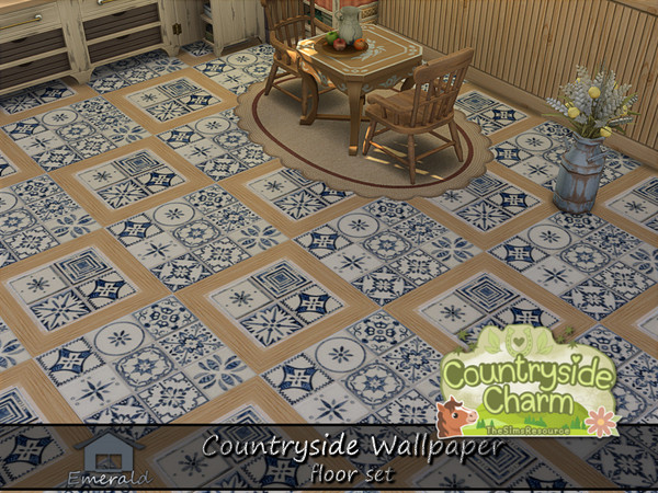 Sims 4 — Countryside Wallpaper floor1 by Emerald — Country style wallpaper will bring an authentic aged to perfection