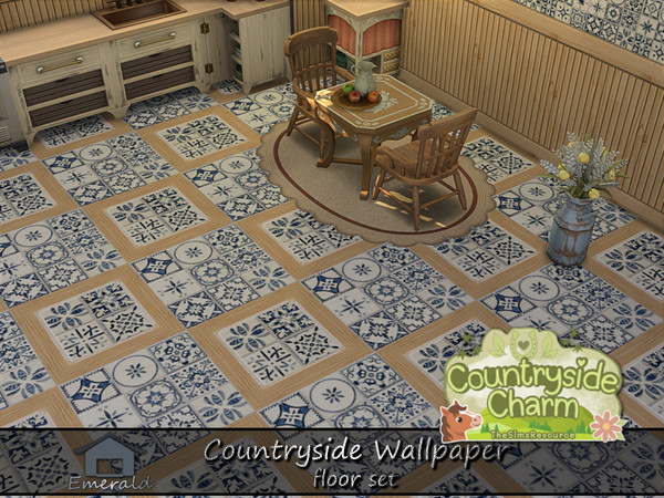Sims 4 — Countryside Wallpaper floor6 by Emerald — Country style wallpaper will bring an authentic aged to perfection