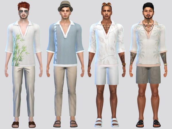 Sims 4 — Beach Holiday Shirt by McLayneSims — TSR EXCLUSIVE