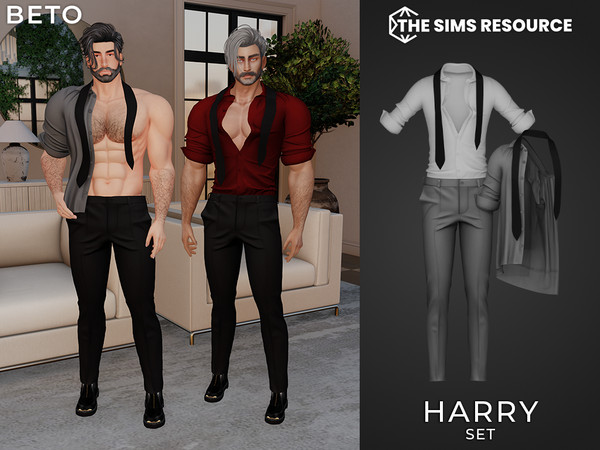 Sims 4 — Harry - Set by Beto_ae0 — Casual, elegant and sexy outfit for men, enjoy it