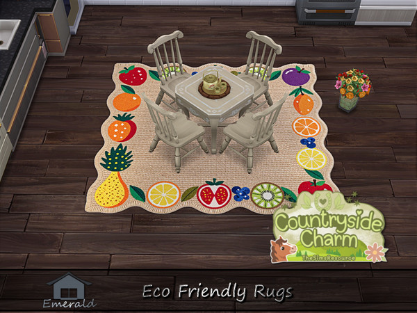 Sims 4 — Eco Friendly rugs1 by Emerald — Bring an authentic warmth and rugged durability,timeless look to your home.
