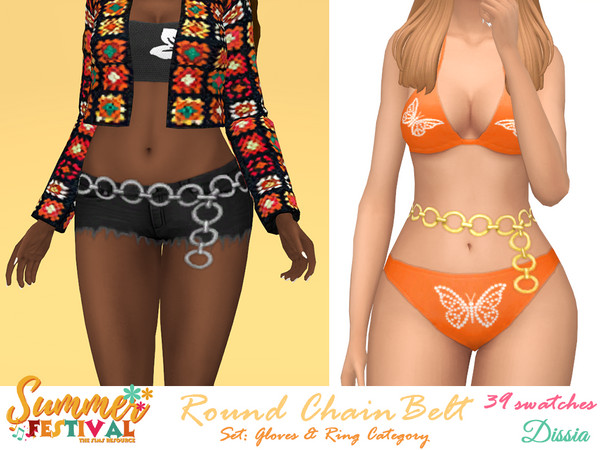 Sims 4 — Dissia_Round Chain Accessory Belt Base Layer Update AN558.package by Dissia — Circles chain accessory belt in 3