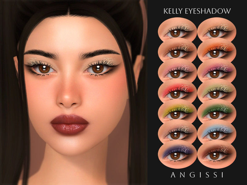 Sims 4 eyeshadow CC Kelly Eyeshadow by ANGISSI