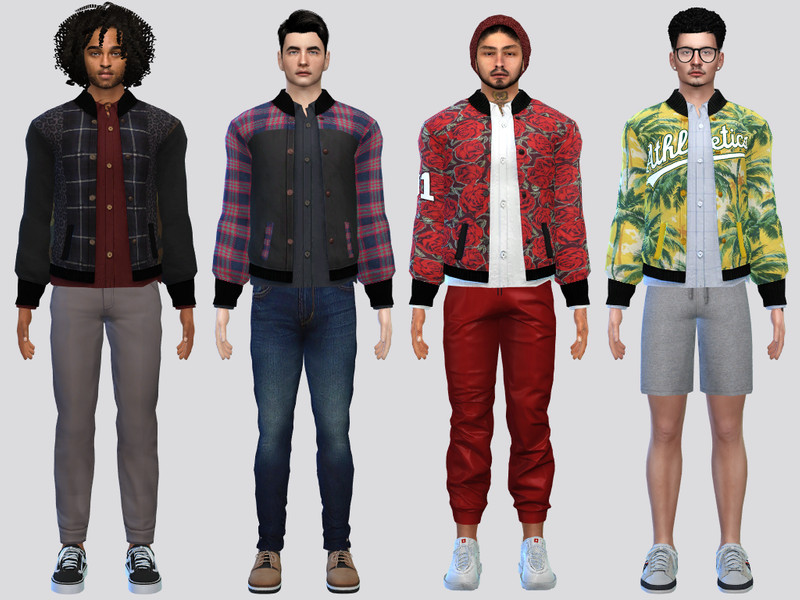Sims 4 men’s clothing CC Gabbard Button Jacket by McLayneSims
