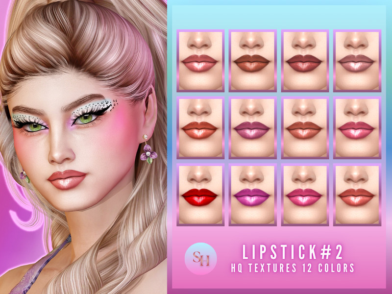 Sims 4 lip and mouth detail CC SH Lipstick -2- by Sunset_Haven