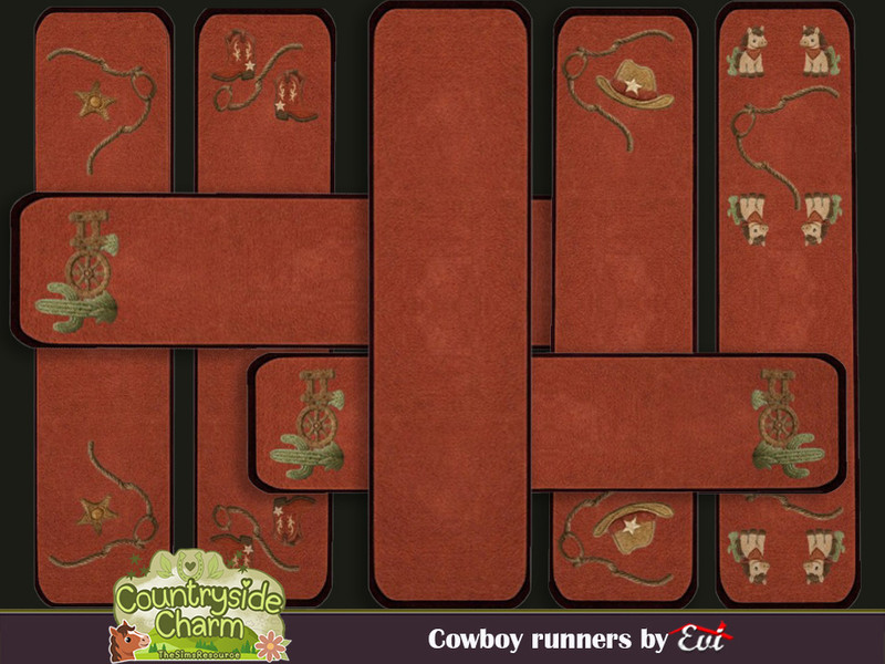 Sims 4 ranch and western custom content CC Cowboy runners by evi