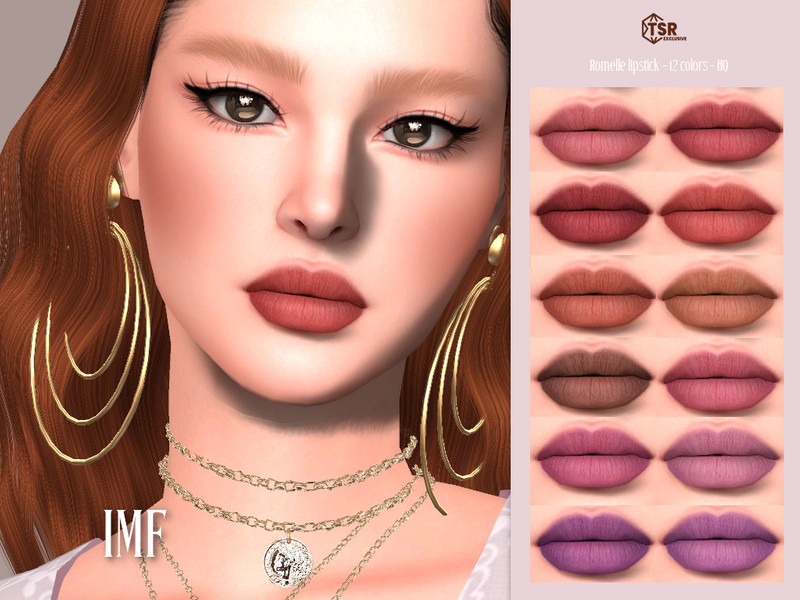 Sims 4 lip and mouth detail CC IMF Romelle Lipstick by IzzieMcFire