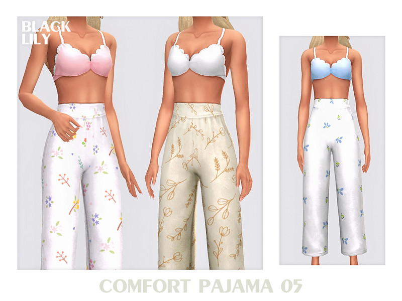 Sims 4 pajama CC Comfort Pajama 5 by Black_Lily