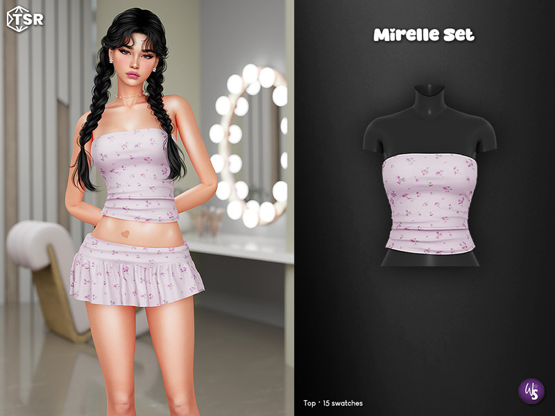 Sims 4 contemporary women’s clothing custom content CC Top by WisteriaSims