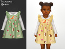 Sims 4 — Gemma Dress With Peter Pan Collar Top by talarian — Layered toddler dress with ruffle shoulder detail, woodland