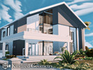 Sims 4 — Kindred Geometry l noCC by simZmora — A spacious four-bedroom, six-bathroom family build made for calm everyday