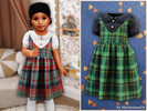 Sims 4 — Toddler - Plaid peter pan dress with blouse by MysteriousOo — A sweet plaid dress featuring a layered Peter Pan