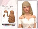 Sims 4 — Freya Hair V2 by Lewbertsn00tles — A long, wavy hairstyle with bangs and a delicate braid around the back of the