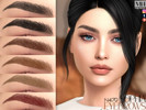 Sims 4 — Sophia Eyebrows by MagicHand — Feathered brows in 13 colors - HQ Compatible.