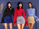 Sims 4 — Autumn Allure Set by DOLilac — Includes: (Top + Bottom)