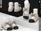 Sims 4 — Shoes KP1U- Child by KaTPurpura — Elegant closed-toe flats with a large bow