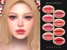 Sims 4 — Janice Lipstick by ANGISSI — PREVIEWS MADE USING HQ MOD 8 colors