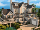 Sims 4 — Modern Cabin - NO CC by plumbobkingdom — This modern cabin combines the rustic charm of wood and stone with