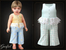 Sims 4 — Infant - Adorable patterned set with layered ruffles and wide pants by Garfiel — A cute infant two-piece set
