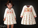 Sims 4 — Toddler - Sweet strawberry dress with playful collar and cute print by Garfiel — A charming toddler dress