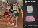 Sims 4 — Cheerleader - Set by Beto_ae0 — College cheerleader outfit, enjoy it.