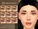 Sims 4 — Zahra Eyeshadow HQ by Caroll912 — A 9-swatch Maxis Match soft eyeshadow with glitter in the shades of rainbow.