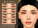 Sims 4 — Zahra Eyeliner HQ by Caroll912 — A 4-swatch Maxis Mix soft winged eyeliner in different shades of black, brown,