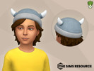 Sims 4 — Children Viking Helm Knitted Wool Beanie by kapakijo — Unisex knitted wool beanie shaped like a viking helm