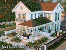 Sims 4 — Honeybrook Corner l noCC by simZmora — A cozy two-bedroom family build with a warm parents bedroom, a childs