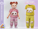 Sims 4 — Infant Girl SET - Cute Panda Face by RobertaPLobo — Girl Set - Cute Panda Face _352