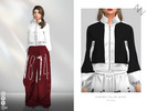 Sims 4 — STANDING COLLAR JACKET by ZNsims — contrasting colors, coat, stand-up collar, jacket, casual style