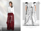 Sims 4 — LOOSE-PRINTED CASUAL PANTS by ZNsims — loose, printed, trousers, casual, numbers