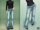 Sims 4 — 2000s High Rise Regular Long Length Jeans by cosimetic — High Rise Regular Long Length Jeans CC01 A classic