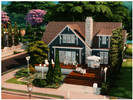 Sims 4 — MM River Blue House by Merin_Martini — My Sims 4 lots some are inspired from random pictures that I found on the