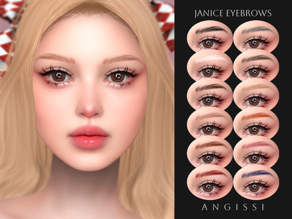 Sims 4 — Janice Eyebrows by ANGISSI — PREVIEWS MADE USING HQ MOD Female Teen to elder