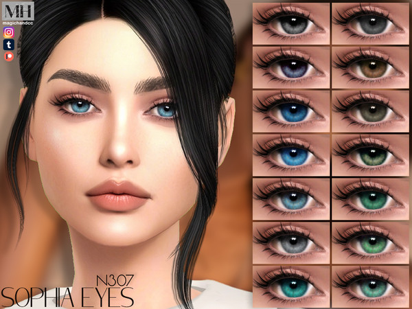 Sims 4 — Sophia Eyes by MagicHand — Beauty eyes for males and females in 15 colors - HQ Compatible.