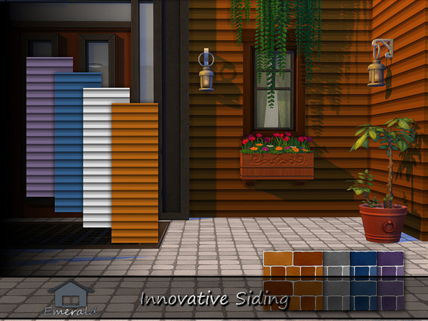 Sims 4 — Innovative Siding by Emerald — Modern house siding enhances beauty and durability.