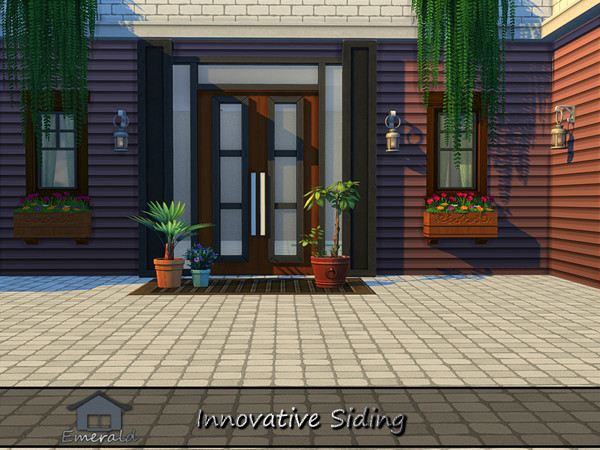 Sims 4 — Innovative Siding 1 by Emerald — Modern house siding enhances beauty and durability.