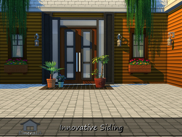 Sims 4 — Innovative Siding 2 by Emerald — Modern house siding enhances beauty and durability.