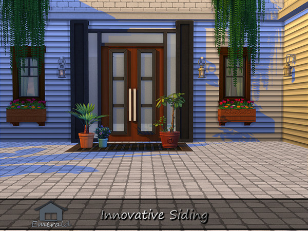 Sims 4 — Innovative Siding 3 by Emerald — Modern house siding enhances beauty and durability.