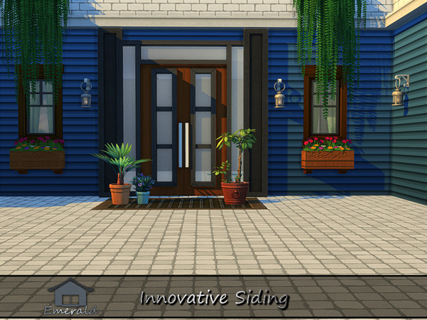Sims 4 — Innovative Siding 4 by Emerald — Modern house siding enhances beauty and durability.
