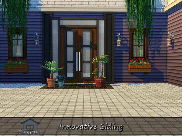 Sims 4 — Innovative Siding 5 by Emerald — Modern house siding enhances beauty and durability.