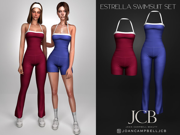 Sims 4 — ESTRELLA JUMPSUIT SET by Joan_Campbell_Beauty_ — INCLUDES: