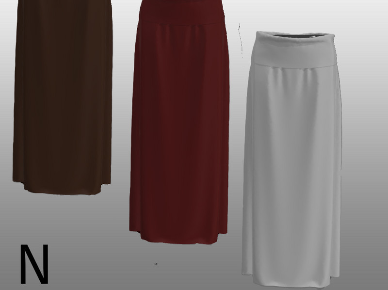 Sims 4 modest and traditional clothing CC Fold Over Maxi Skirt by Nitexo