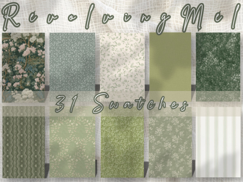 Sims 4 wall panel and wainscot CC RevolvingMel - The Mulberry Collection by RevolvingMel
