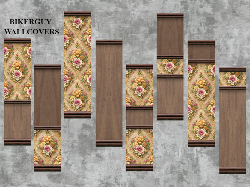 Sims 4 wall panel and wainscot CC BGWOnehundredThree by Bikerguy96